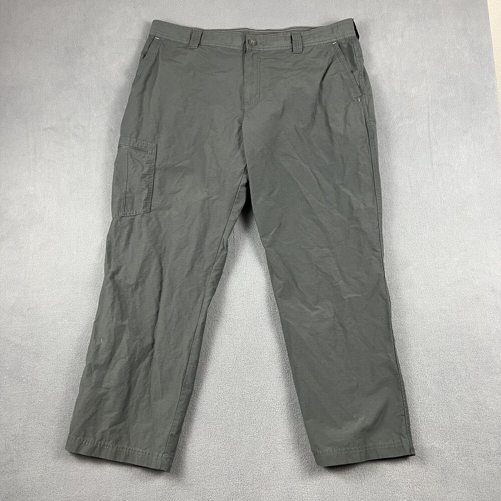 Columbia Pants Mens 40X30 Gray Flex ROC Hiking Cargo Zip Nylon Outdoors Camping